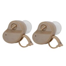 2x Small In The Ear Invisible Best Sound Adjustable Tone Hearing Aids Amplifier