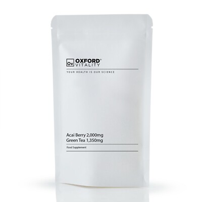 Acai Beere 2000 mg & grüner Tee 1350 mg Tabletten, Katechine, EKGCs, Oxford Vitality