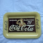 Vtg Small Coca-Cola Metal Tray Refreshing 1989 Advertising of 1907 6.5" x4.5"
