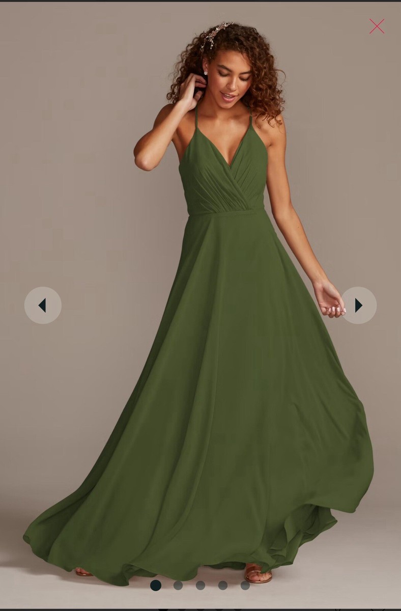 david's bridal olive green dress New Bridesmaid Color: Eucalyptus