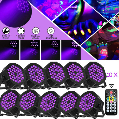 10X 72W UV Schwarzlicht Par Bühnenlicht LED DMX PAR Bühnenbeleuchtung Strahler