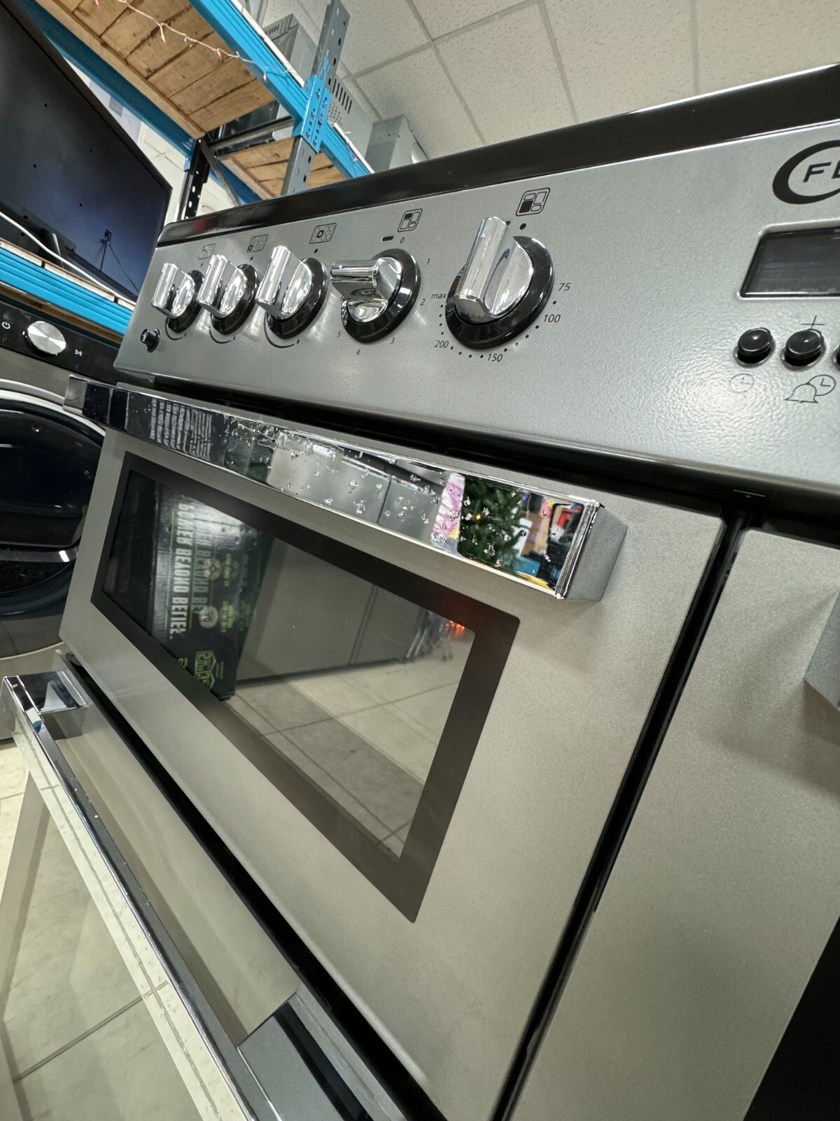 FLAVEL MLN10FRS 100cm Dual Fuel Range Cooker Silver & Chrome 5023790033831 eBay
