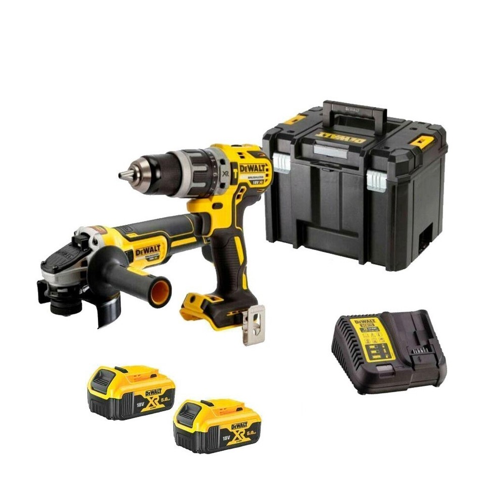 Dewalt DCK2080P2T-QW – Kit de 2 outils- DCD796 Perceuse sans fil + DCG405 Meuleu
