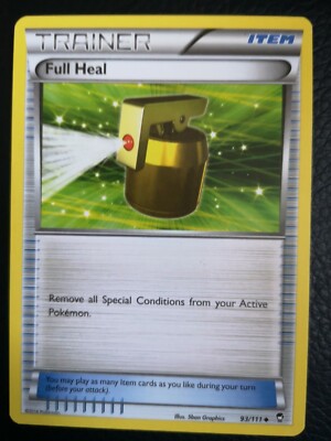 Full Heal Trainer Card 93/111 Furious Fists MINT Condition