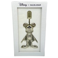 NEW Baublebar X Disney Mickey Mouse Bag Charm Keychain Silver Tone Backpack