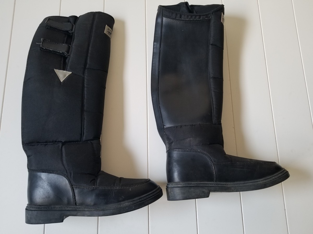 Steeds Long Leg Black Riding Boots Size