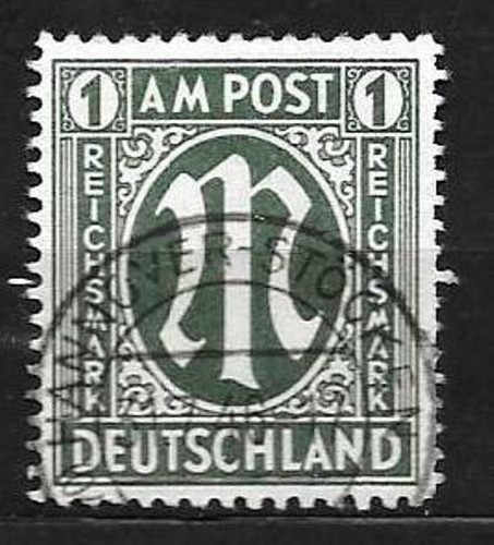 1945 GERMANY - British American Zone (1 RM) USED