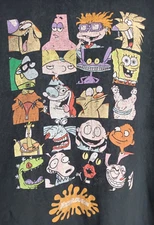 Viacom International 2016 Nickelodeon Black T-shirt Size Large