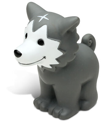 DolliBu Wolf Bath Buddy Squirter - Floating Wolf Rubber Bath Toy Wild Animal