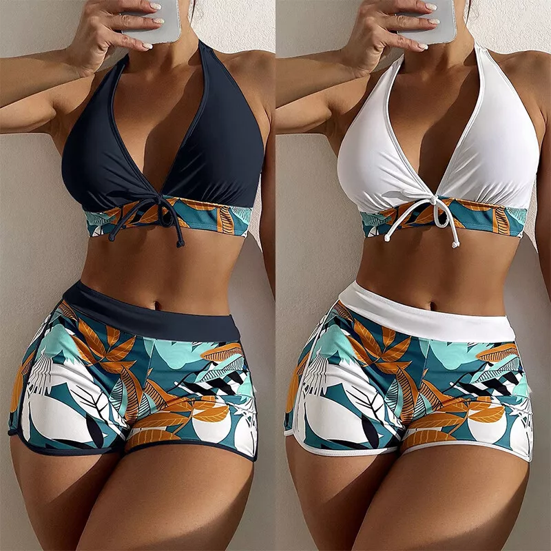 Womens Push Up Padded Swimming Suit Ladies Surfing High Waist Backless  Swimsu ❀