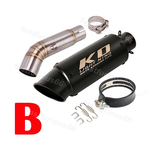 Slip on 51mm Exhaust Tips For Suzuki GSR750 BK750 GSX-S750 Muffler Mid Link Pipe - Picture 7 of 13