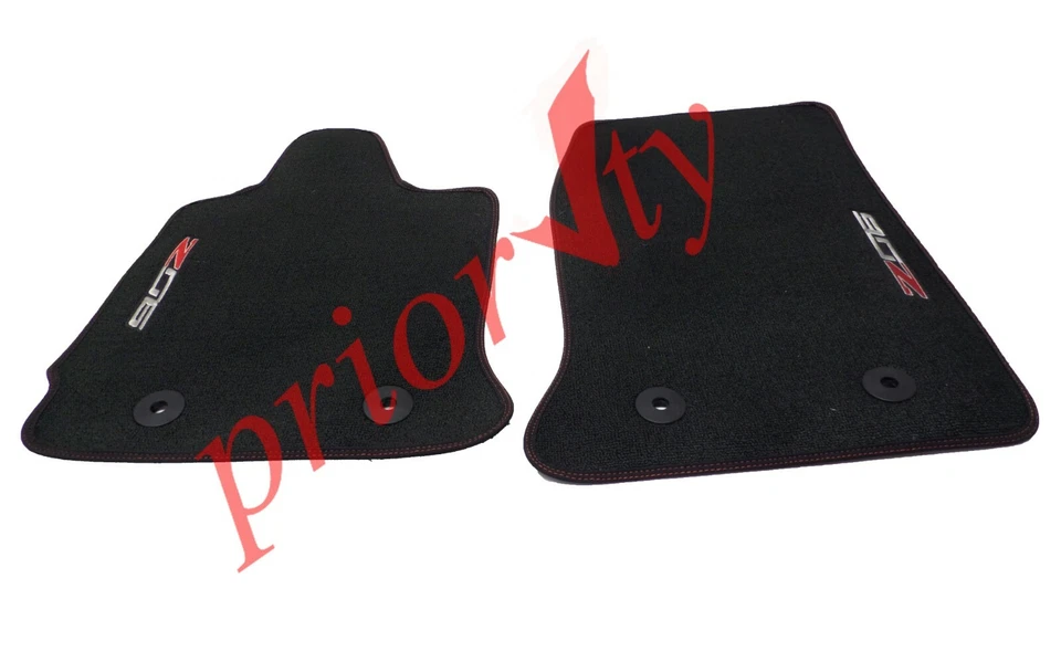 Напольные коврики 23476289 черные красные штифты логотип Z06 2015-2019 Chevrolet Corvette - Изображение 2 из 4
