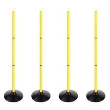 TNZMART 3.9FT Detachable Speed Agility Poles Training Yellow