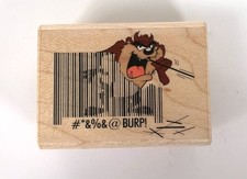 Rubber Stampede Rubber Stamp Looney Tunes BURPING TAZ w/ BARCODE Tasmanian Devil