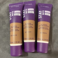 3 - Rimmel Stay Matte Full Coverage Matte Foundation 501 Noisette 30mL