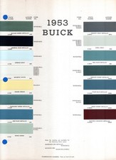 1953 Buick Automobile Paint Chip Colors - Excellent 1953 Buick Automobile Paint Chip Colors - Excellent