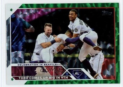 2023 Series 1 Checklist Green Foil Julio Rodriguez Cal Raleigh Abraham Toro 1u5y