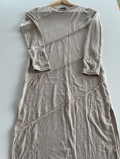 PrettyLittleThing Ladies Size 8 Beige Jersey Style Long Dress