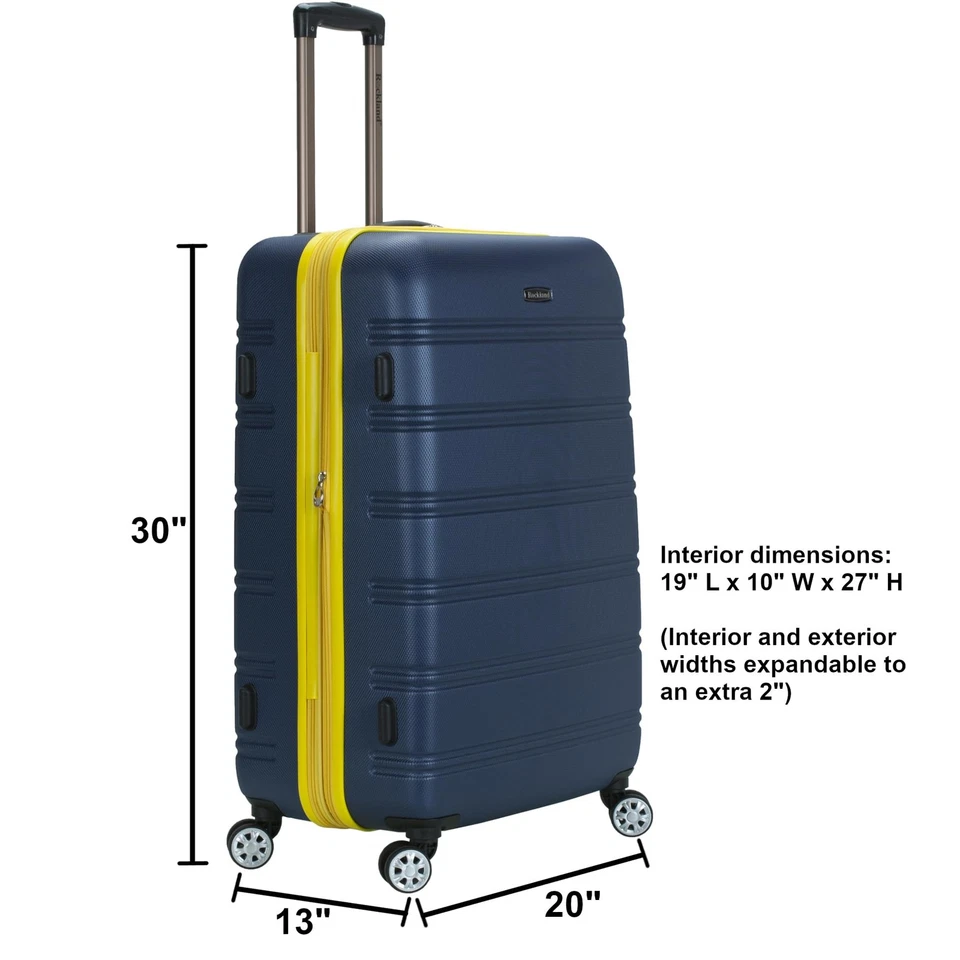 Melbourne Hardside Expandable Luggage with Spinner Wheels, Turquoise, Checked... - Image 3 of 3