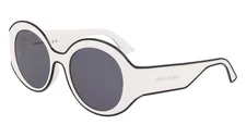New Longchamp LO-758S 107 Ivory & Black Sunglasses with Grey Lenses 53/20/140