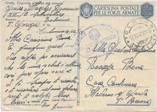 POSTA MILITARE-GENIO COMANDO SOTTOSETTORE XXI°/B DI COPERTURA-TOLMINO (GORIZIA)