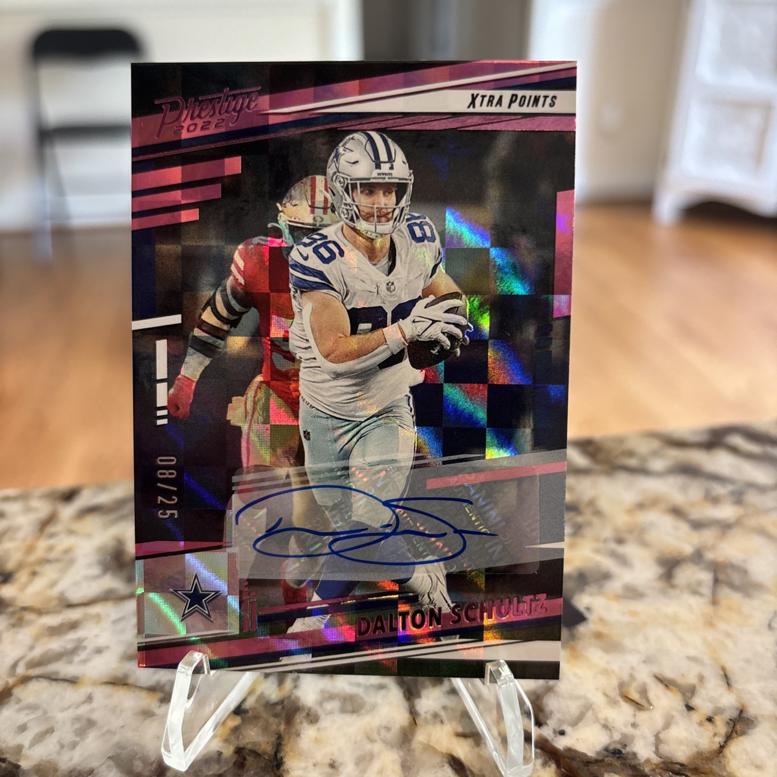 2022 Prestige Xtra Points Premium Pink #143 Dalton Schultz Auto /25
