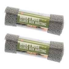2 Pack Grey Miner's Moss Sluice Box Matting, 12"x 36" 10mm Thick