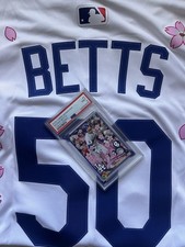 2025 MLB Dodgers Murakami Tokyo Series Mookie Betts PSA 9 Card & Home Jersey S