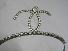 Vintage 1950's Tiara Crown Prong Set Rhinestones For Girl 5" Wide