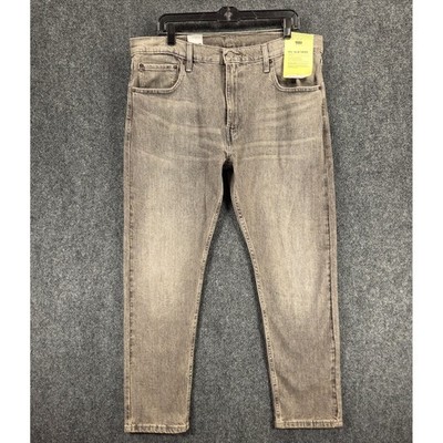 Levi''s 512 Slim Taper Jeans Mens 38x30 Gray Cotton Lyocell Stretch NEW
