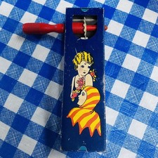 Vtg Kirchhof Tin Clicker Noise Maker Jester  Woman Small Size Newark USA