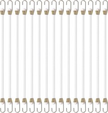 15 Pack 10in White Heavy Duty Bungee Cords