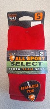 SOF SOLE All Sport Select Youth Team Baseball Socks, NWT, Red, Size Small