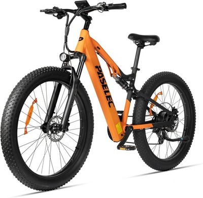 PASELEC Electric Mountain Bicycle 1000W Peak 16Ah 27.5'' e-bike 3.0 Tire 8-Speed