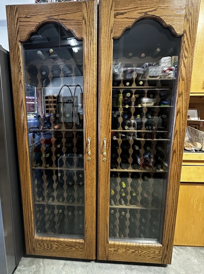 Prestige PE-500 PW Breezeaire 224 botellas enfriador de vino puertas de madera/vidrio Foto 3 de 4