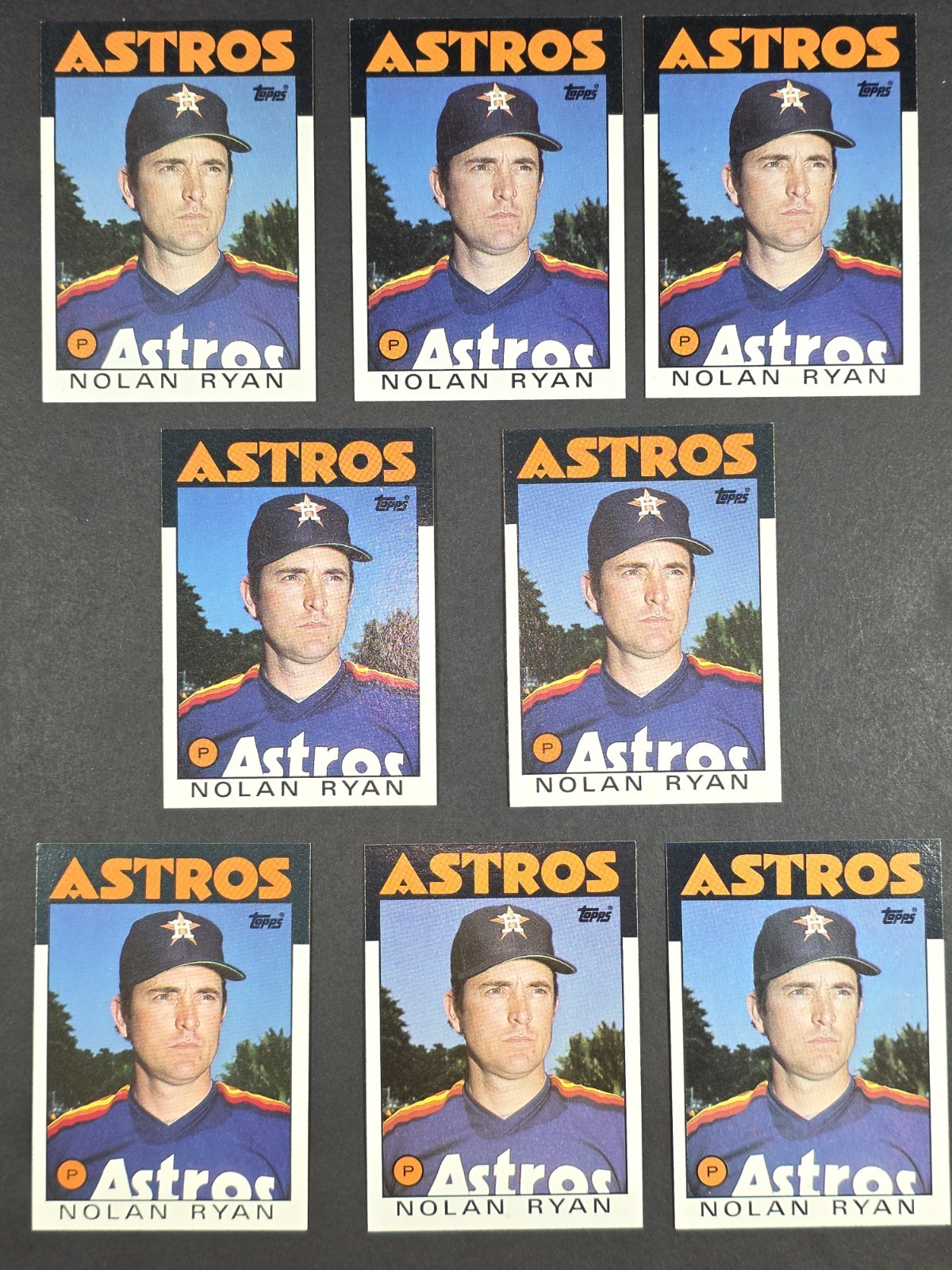 1985 Topps Nolan Ryan #100 Lot  Of 8 No Creases