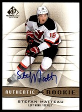 2013-14 SP Game Used Gold Autographs Stefan Matteau Auto New Jersey Devils #122