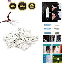 100pcs White Dry B-Connector Wire Telephone Alarm Wire Crimp Beanies Splices ...