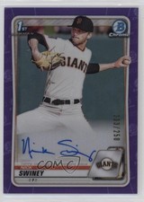 2020 Bowman Draft Chrome Picks Purple Refractor 233/250 Nick Swiney Auto 0sm4