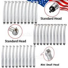 10 pcs Dental High Speed Handpiece Push Button Standard/Mini Small Head 4 Holes