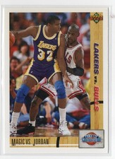 1991-92 Upper Deck - Classic Confrontation Michael Jordan, Magic Johnson #34