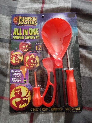 Pumpkin Masters All In One Carving Party Kit Patterns Book  12 Pieces Halloween 
