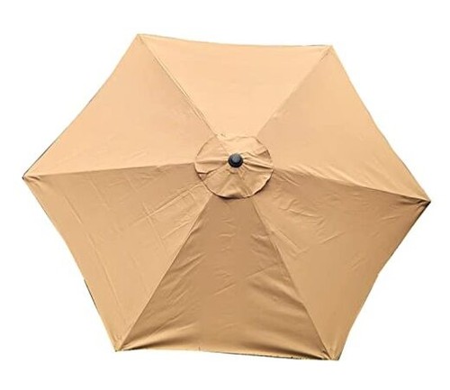 Replacement Light Coffee/Tan STRONG & THICK Umbrella Canopy for