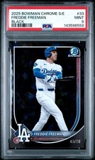2025 Bowman Chrome Sapphire Black Refractor Freddie Freeman /10 PSA 9 MINT