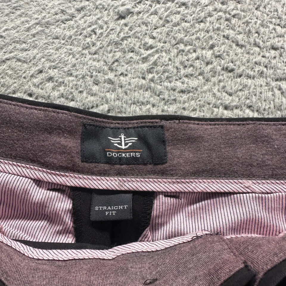 Pantalón Dockers Para Hombre 31x30 Negro Poliéster Chino Preppy Recto Elástico Negocios Foto 3 de 4