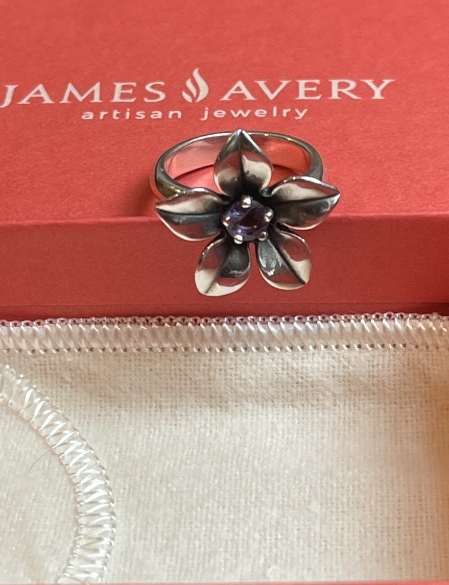 James Avery Retired Amethyst Flower Ring | eBay