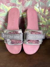 Christian Dior Dio r evolution Pink mule slide sandals size 10 40 100 Auth