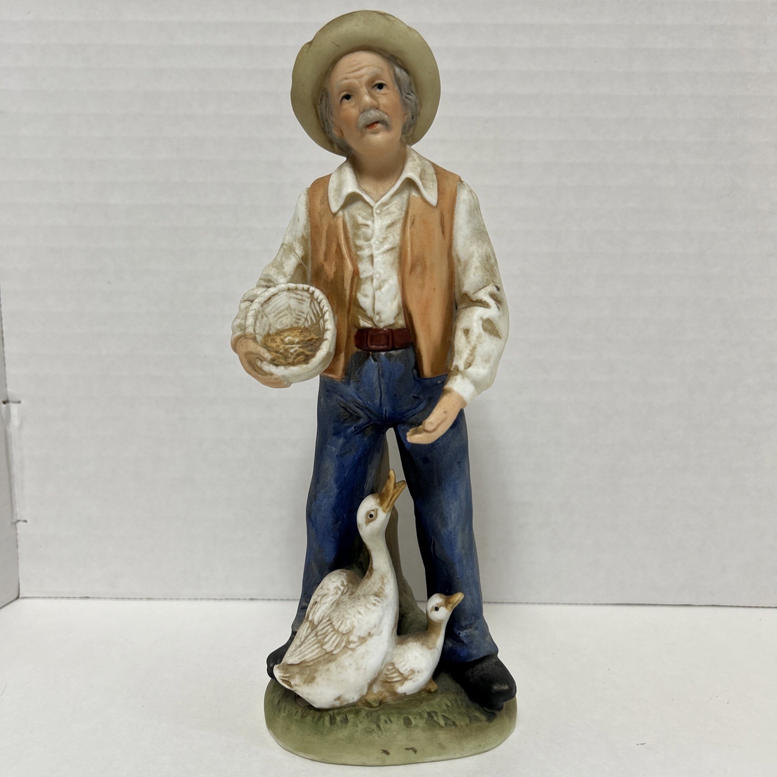 Homco Farmer 1426 Porcelain Farm Man with Ducks 8