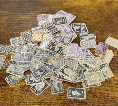 #ad 1 Gram .999 Fine Silver Bars Random Design ***RARE SILVER*** $7.95