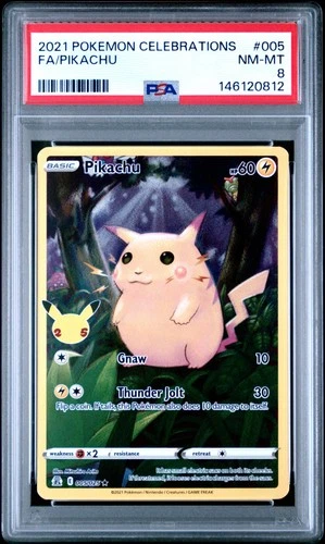 2021 POKEMON CELEBRATIONS #005 FULL ART/PIKACHU PSA 8